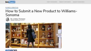 
                            4. How to Submit a New Product to Williams-Sonoma | Bizfluent