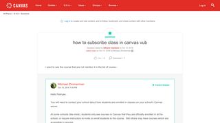 
                            6. how to subscribe class in canvas vub | Canvas LMS Community