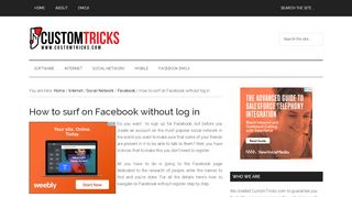 
                            6. How to surf on Facebook without log in - Custom …