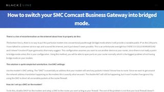 
                            5. How to switch your SMC Comcast Business Gateway into ...