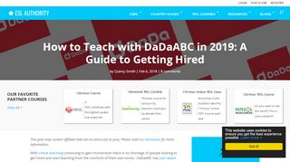 
                            3. How to Teach with DaDaABC in 2019: A Guide to Getting Hired