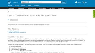 
                            8. How to Test an Email Server with the Telnet Client | Dell US