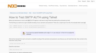 
                            8. How to Test SMTP AUTH using Telnet - ndchost.com