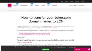 
                            2. How to transfer your Joker.com domain names to LCN