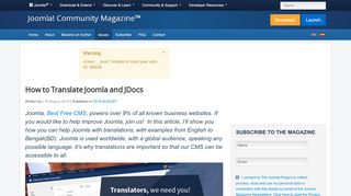 
                            8. How to Translate Joomla and JDocs - Joomla Community Magazine