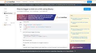 
                            6. How to trigger a click on a link using jQuery - Stack Overflow