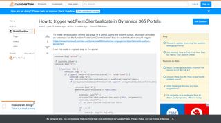 
                            6. How to trigger webFormClientValidate in Dynamics 365 Portals ...