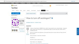 
                            2. How to turn off autologon? - Microsoft