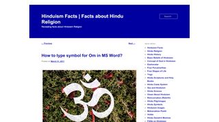 
                            8. How to type symbol for Om in MS Word? | Hinduism Facts ...