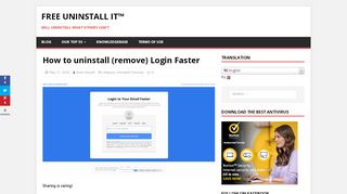 
                            9. How to uninstall (remove) Login Faster