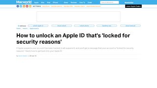 
                            9. How To Unlock An Apple ID That's 'Locked For Security ...