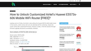 
                            3. How to Unlock Customized Airtel’s Huawei E5573s-606 Mobile ...