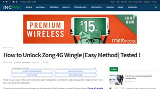 
                            10. How to Unlock Zong 4G Wingle [Easy Method] Tested ! - INCPak