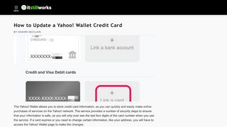 
                            4. How to Update a Yahoo! Wallet Credit Card | It Still Works