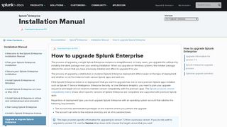 
                            6. How to upgrade Splunk Enterprise - Splunk Documentation