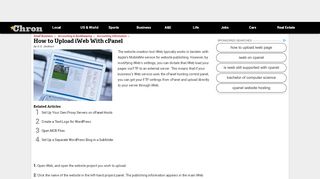 
                            5. How to Upload iWeb With cPanel | Chron.com