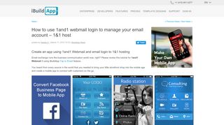 
                            11. How to use 1and1 webmail login to manage your email... - iBuildApp