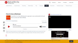 
                            2. How to Use a Lifestream - Quick and Dirty Tips