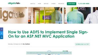 
                            9. How to Use ADFS to Implement Single Sign-On for an ASP.NET MVC ...