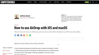 
                            5. How to use AirDrop with iOS and macOS | Computerworld