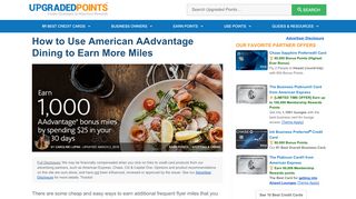 
                            5. How to Use American AAdvantage Dining to Earn More Miles