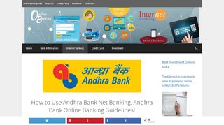 
                            6. How to use Andhra Bank online banking | Andhra Bank net ...