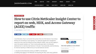 
                            8. How to use Citrix NetScaler Insight Center to …