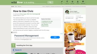 
                            5. How to Use Civic (with Pictures) - wikiHow