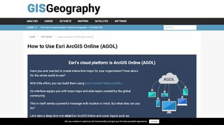 
                            6. How to Use Esri ArcGIS Online (AGOL) - GIS Geography