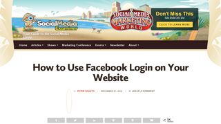 
                            11. How to Use Facebook Login on Your Website : Social Media Examiner