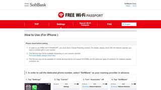 
                            2. How to Use (For iPhone ) | Settings | FREE Wi-Fi PASSPORT ...