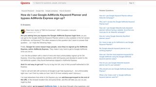 
                            8. How to use Google AdWords Keyword Planner …