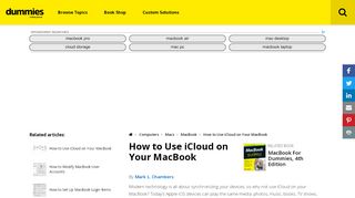 
                            7. How to Use iCloud on Your MacBook - dummies