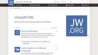 
                            4. How to Use JW.ORG Website | JW.ORG Help
