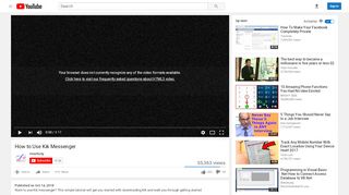 
                            8. How to Use Kik Messenger - YouTube