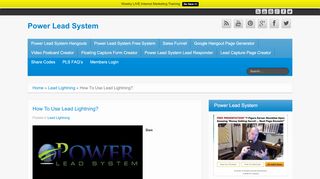 
                            5. How To Use Lead Lightning? | Power Lead System