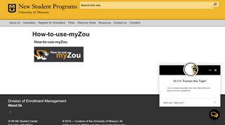 
                            6. How to Use myZou // New Student Programs // University of Missouri