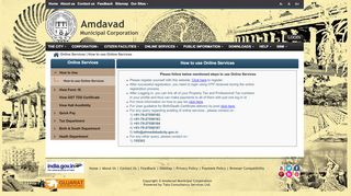 
                            2. How to use Online Services - Amdavad Municipal Corporation