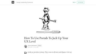 
                            5. How To Use Portals To Jack Up Your UX Level - Design Leadership ...