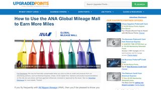 
                            3. How to Use the ANA Global Mileage Mall to Earn More Miles [2019]