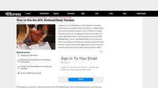 
                            5. How to Use the AOL Webmail Basic Version | Chron.com