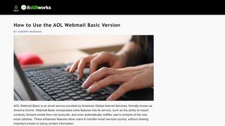 
                            1. How to Use the AOL Webmail Basic Version | It Still Works