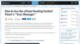 
                            9. How to Use the cPanel Hosting Control Panel's “User ...