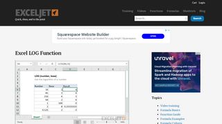 
                            2. How to use the Excel LOG function | Exceljet