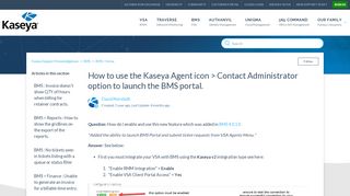 
                            11. How to use the Kaseya Agent icon > Contact Administrator option to ...