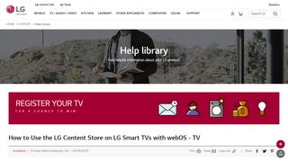 
                            3. How to Use the LG Content Store on LG Smart TVs with webOS ...