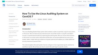 
                            5. How To Use the Linux Auditing System on CentOS 7 | DigitalOcean