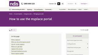 
                            3. How to use the myplace portal | NDIS