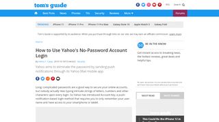 
                            7. How to Use Yahoo's No-Password Account Login | Tom's Guide
