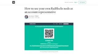 
                            2. How to use your own RaiBlocks node as an account ... - Medium